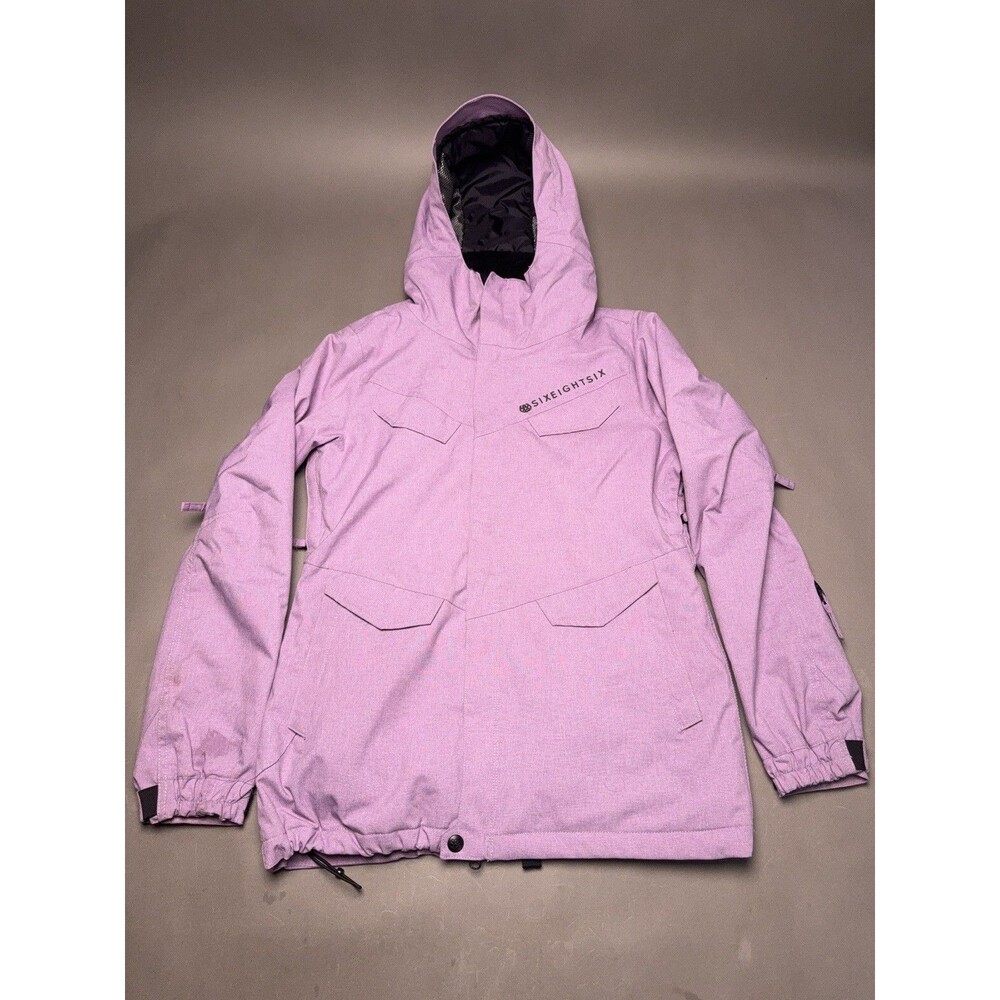 686 Jacket Womens Medium Purple InfiDRY 10K Waterproof Hooded Ski Snowboard Coat